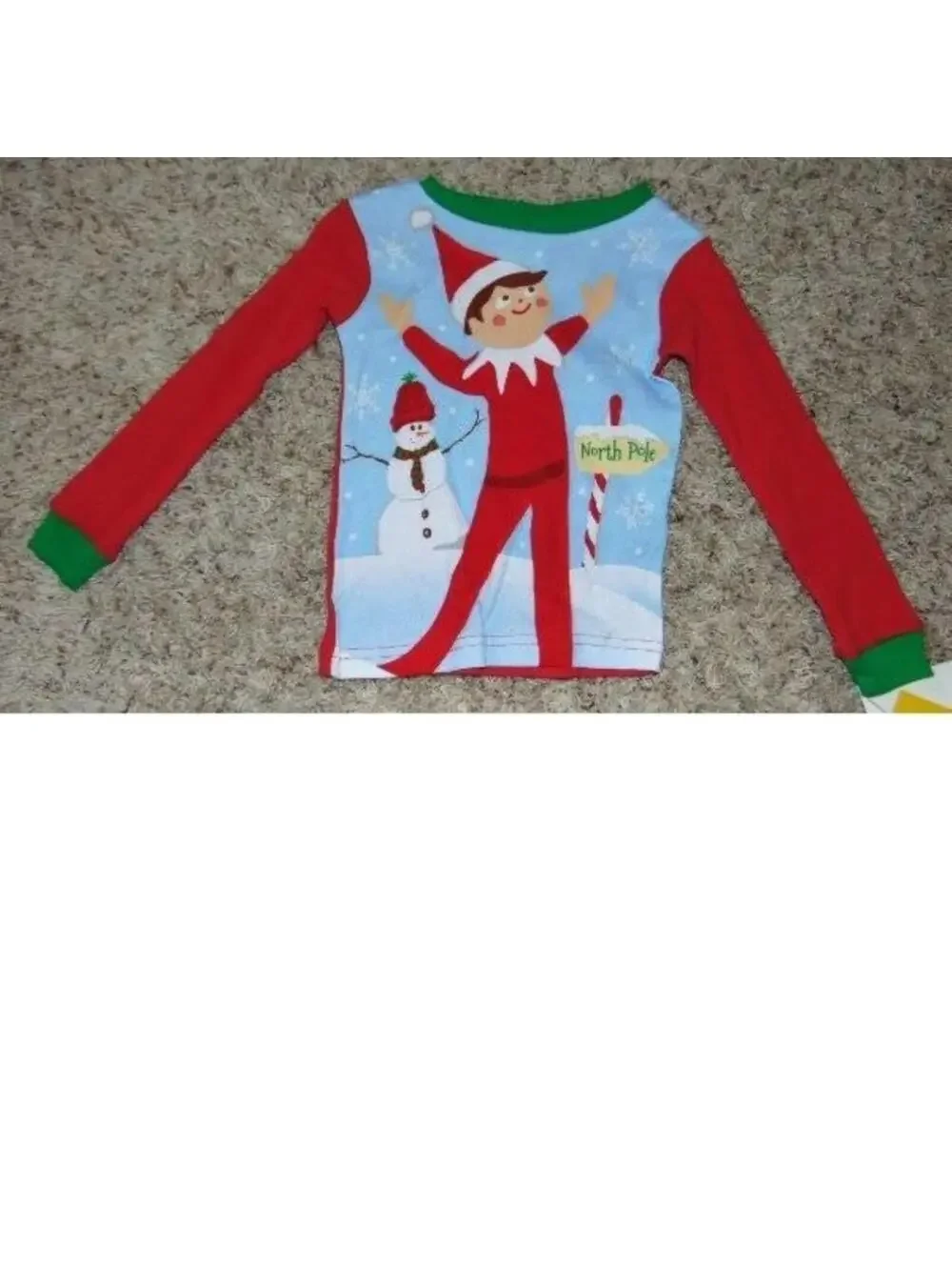Elf On The Shelf Christmas Pajamas Boys 4 Long Sleeve Shirts Pants 4 Pc Set
